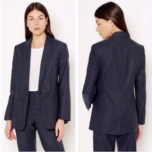 Equipment Women's School Boy Blazer Navy Polka-dot Size 4